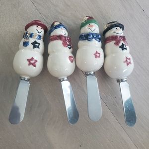 Set of 4 Snowmen Spreaders